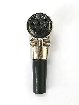 8 Pin Female Right Angle In-Line CB Mic or Ham Radio Microphone Connector - MarVac Electronics