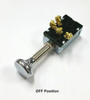 SP3T 30A 12V DC, OFF-ON-ON Automotive or Marine Push-Pull Headlight Switch 30-17408 philmore