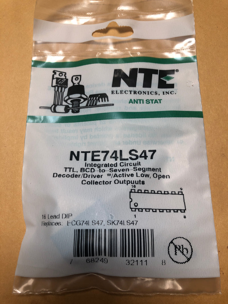 NTE74LS47 INTEGRATED CIRCUIT