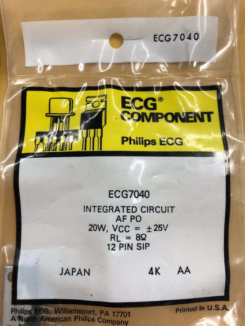 ECG7040 INTEGRATED CIRCUIT (NTE7040)