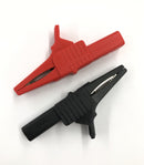 Pair Mueller BU-65 30A Fully Insulated Red & Black Safety Alligator Clips 10033