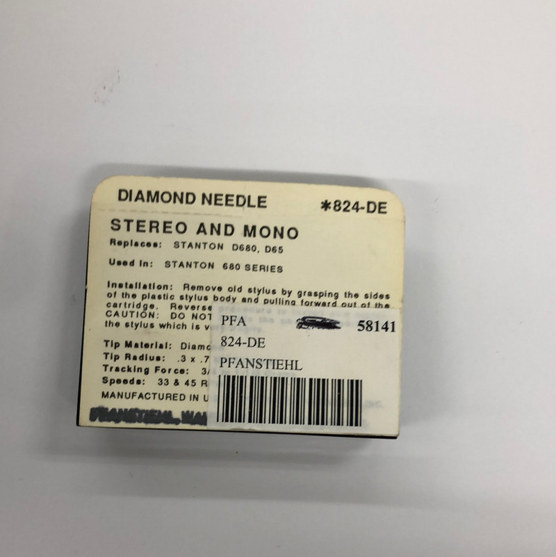 Pfanstiehl 824-DE  Diamond Needle