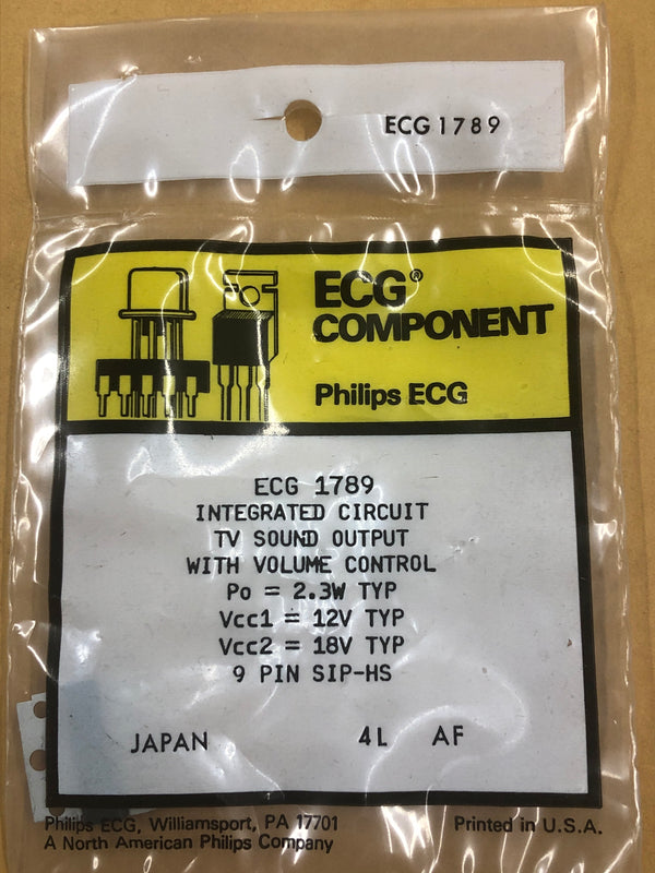 ECG1789 IC TV SOUND PRE AMP