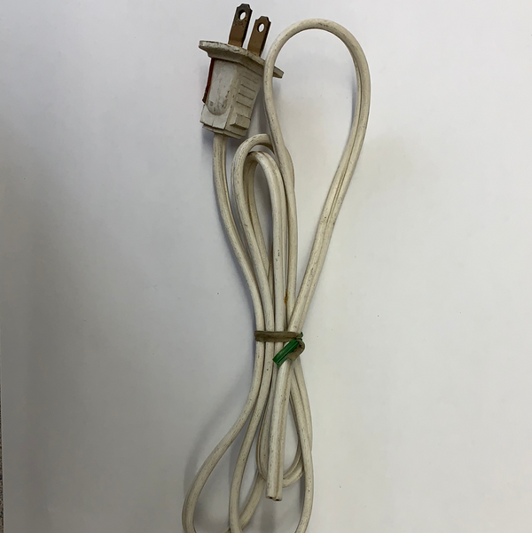 XS130 White 6ft Fan Cord to stripped ends