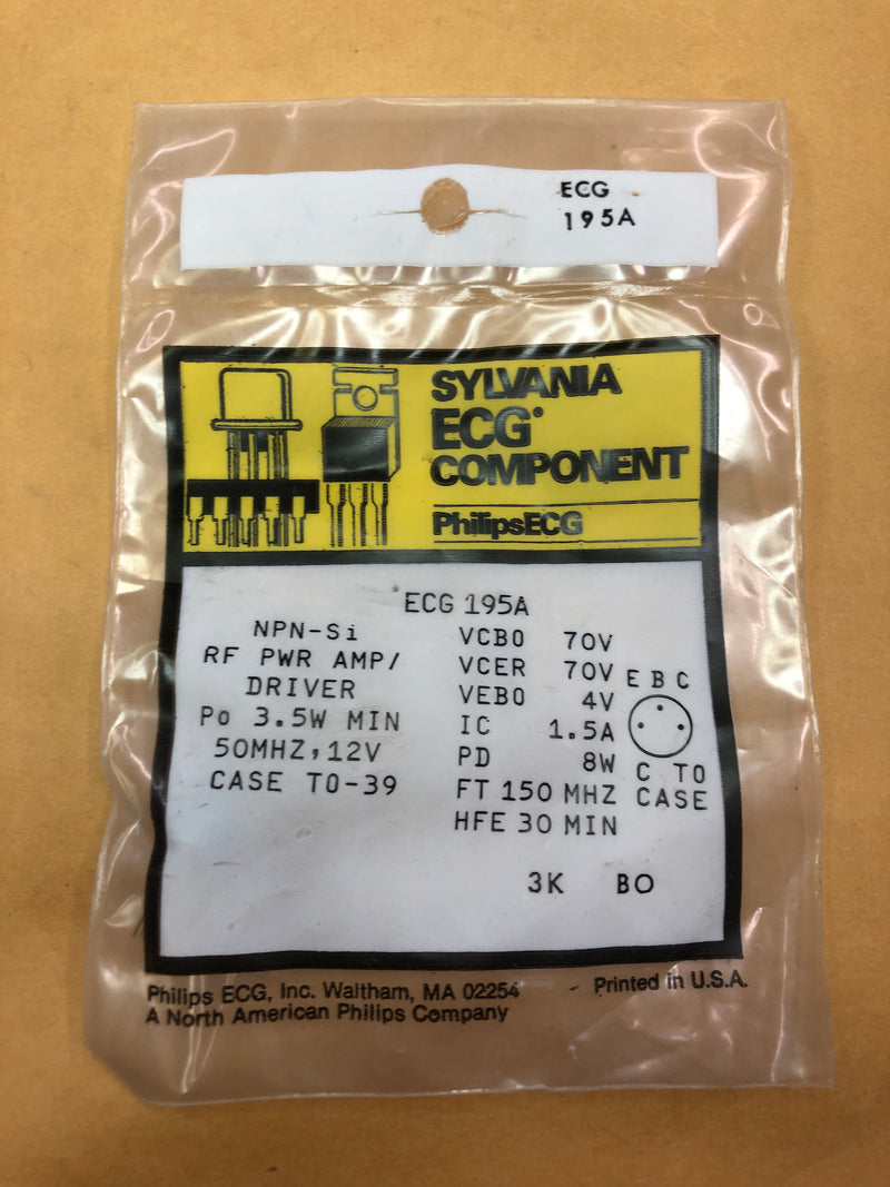 ECG195A NPN-Si Transistor 70V 1.5A TO-39