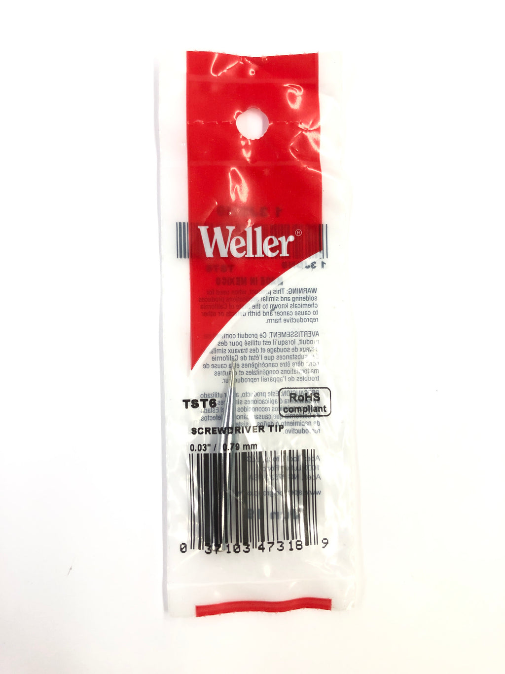 New Weller ST6 0.03'' / 0.79mm Screwdriver Tip for WP25, WP30,WP35, WL ...