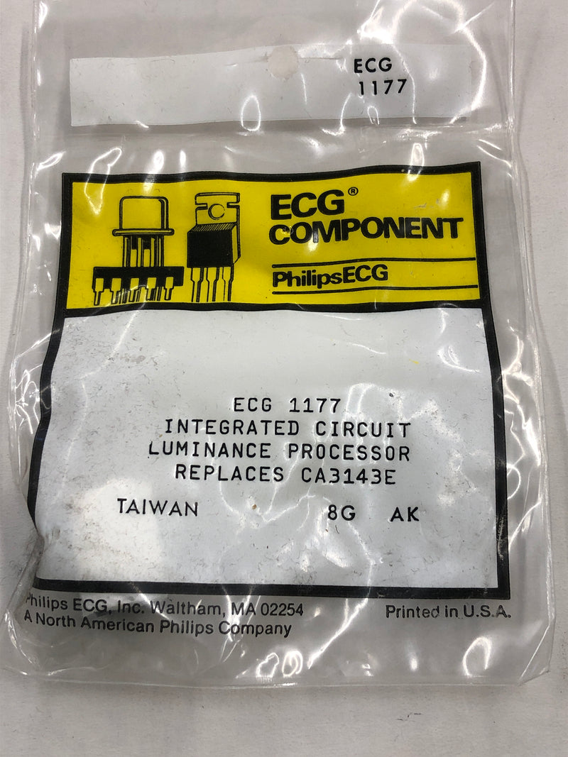 ECG1177 IC TV Luminance Processor, 14 Pin DIP IC ~ Replaces NTE1177 & CA3143E