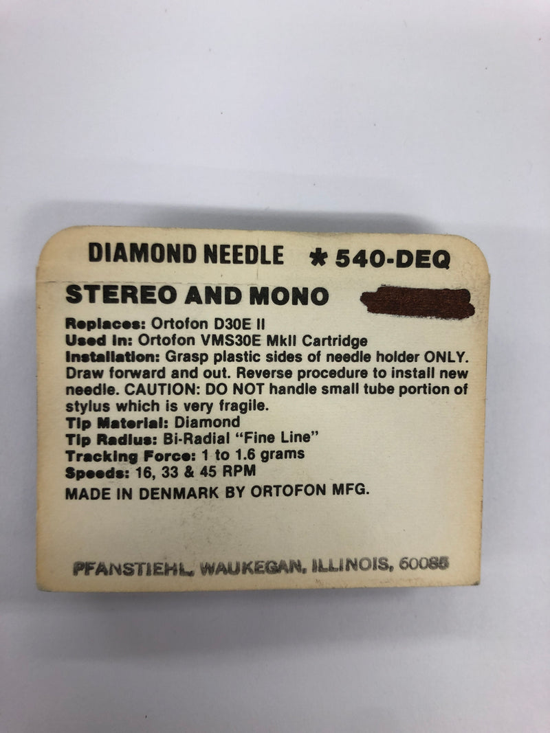 Pfanstiehl 540-DEQ Diamond Needle