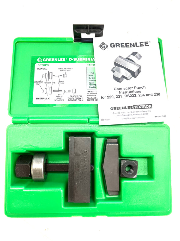 GREENLEE  234 37-pin D-subminiature Panel Punch ED4U #2067