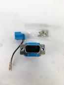 AD-9MT4-B2, DB9 Male to RJ11 4C 2Piece Hood BLUE, 9pin Male D-Sub Adapter Kit