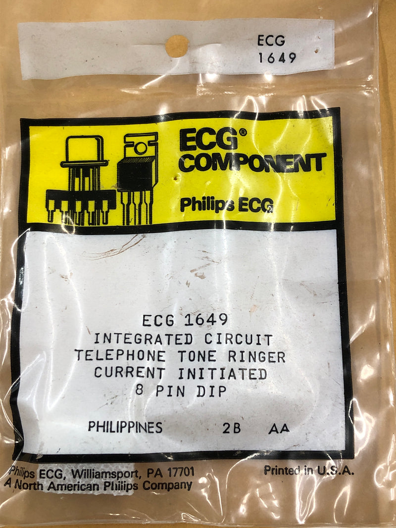 Bell Ringer Ic ECG1649 Telephone Tone Ringer IC ~ 8 Pin DIP (NTE1649) – MarVac Electronics