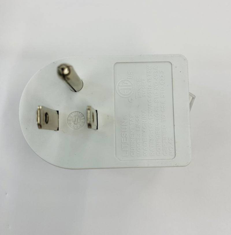 PS27, Single Outlet Wall Tap with Power Switch ~ 2 Prong 125V AC