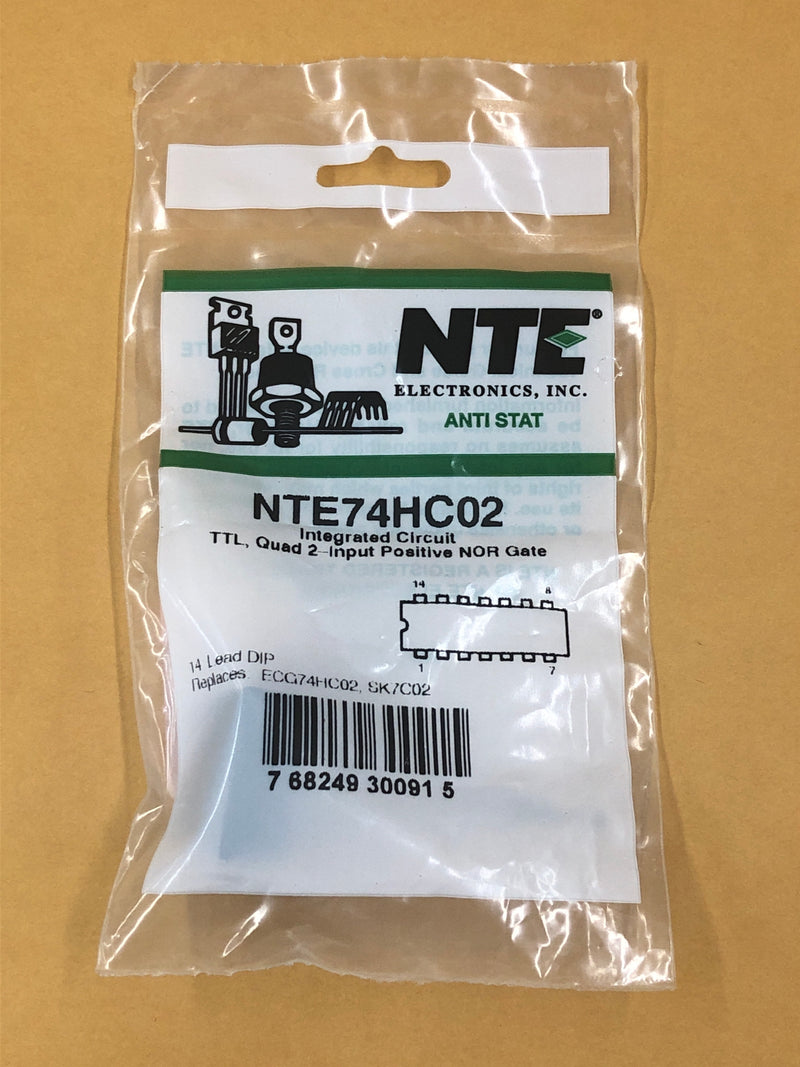 NTE74HC02 INTEGRATED CIRCUIT