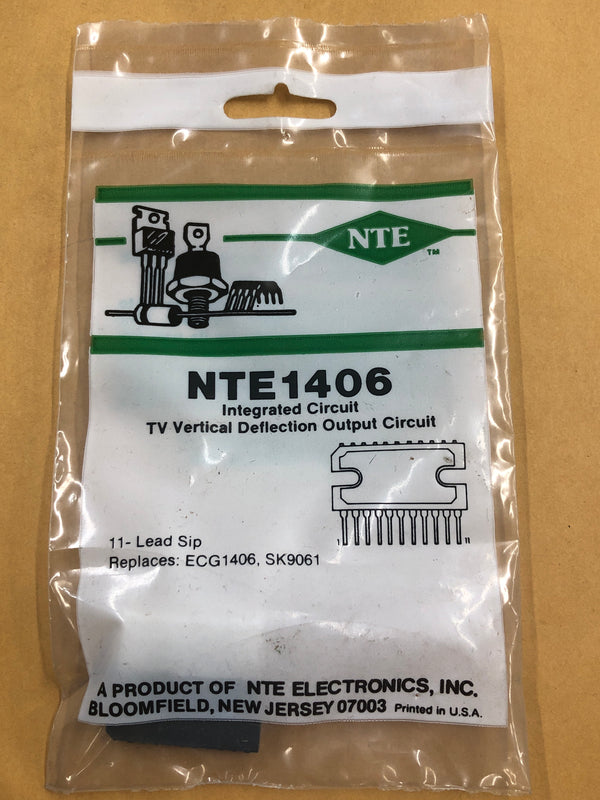 NTE1406 TV Vertical Deflection Output Circuit, 11 Pin SIP