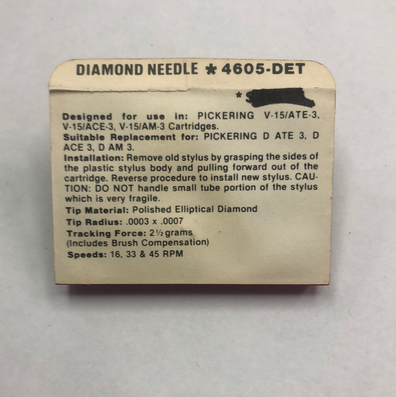 Pfanstiehl 4605-DET Diamond Needle