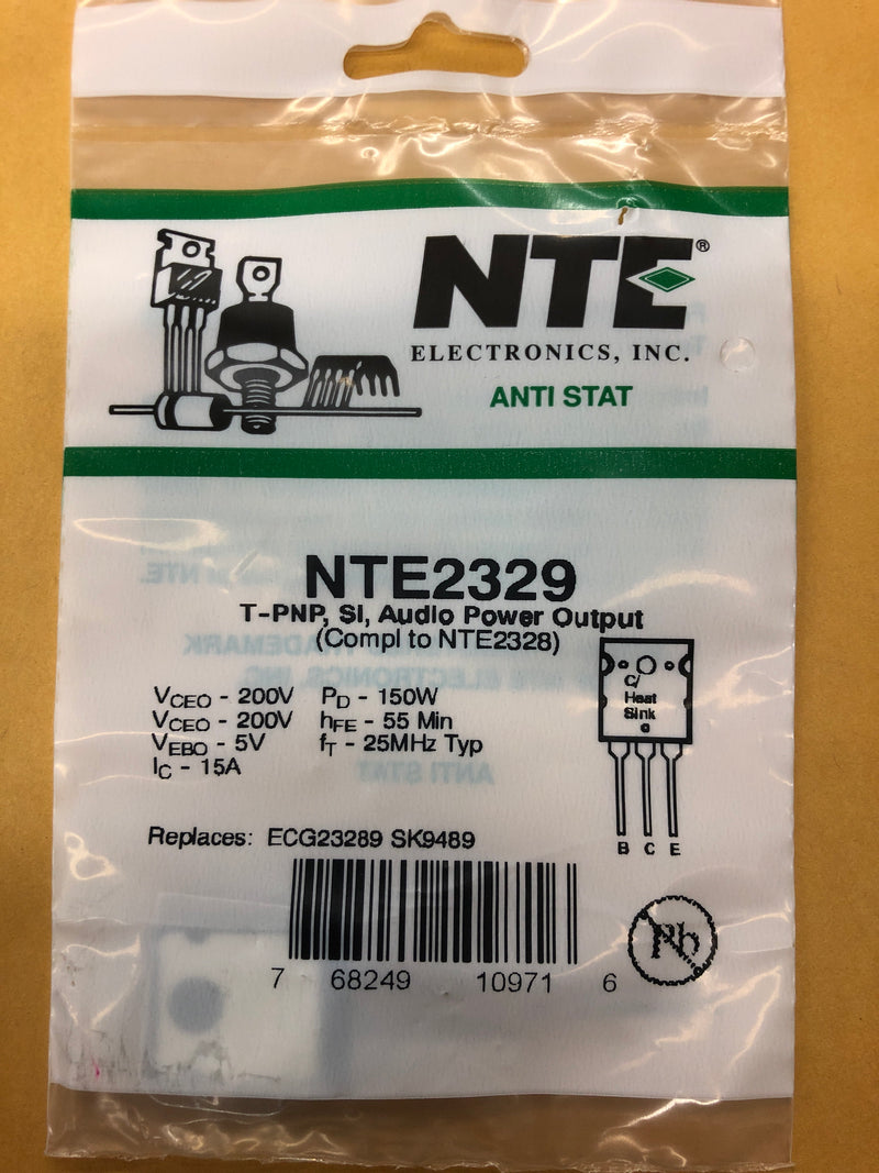 NTE2329 T PNP SI AUDIO POWER OUTPUT