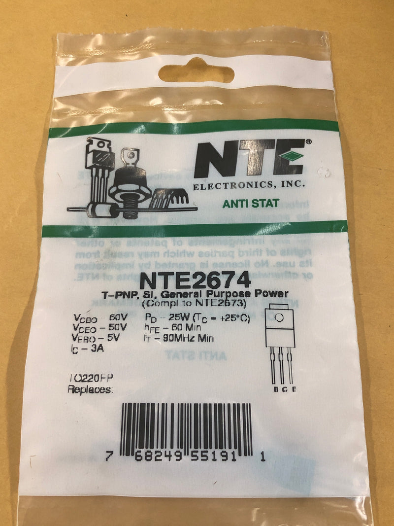 NTE2674 T PNP SI GENERAL PURPOSE POWER