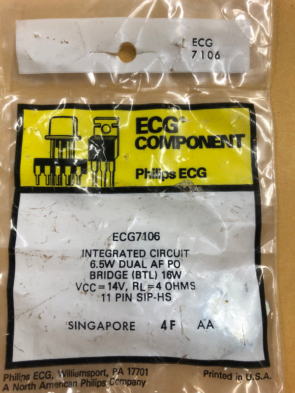 NTE/ECG 7106 INTEGRATED CIRCUIT