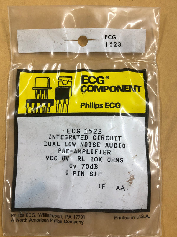 ECG1523 IC DUAL LO NSE AUD PREAMP