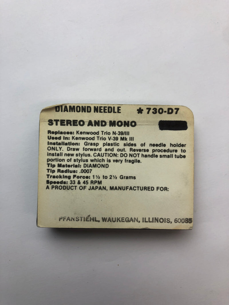Pfanstiehl 730-D7 Diamond Needle