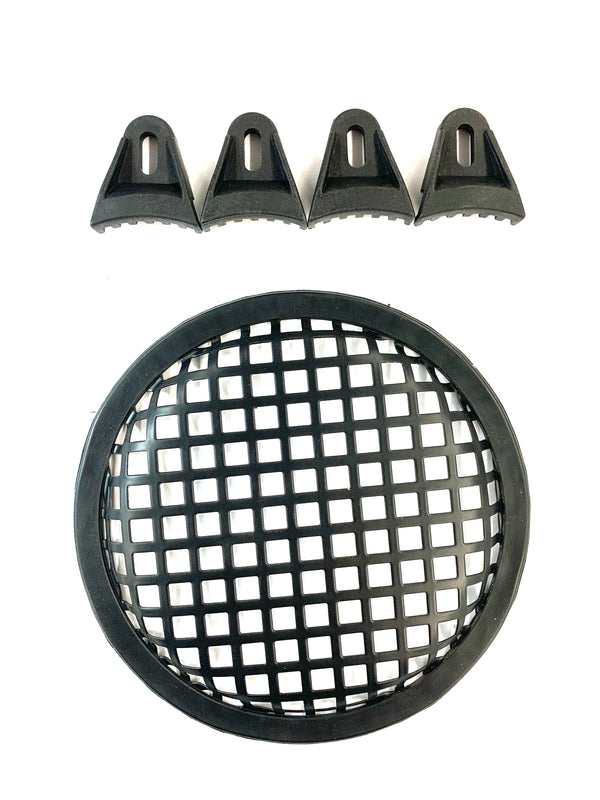 GR-6006, 6" Round Black Speaker Grill w/ Clips