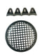 GR-6006, 6" Round Black Speaker Grill w/ Clips