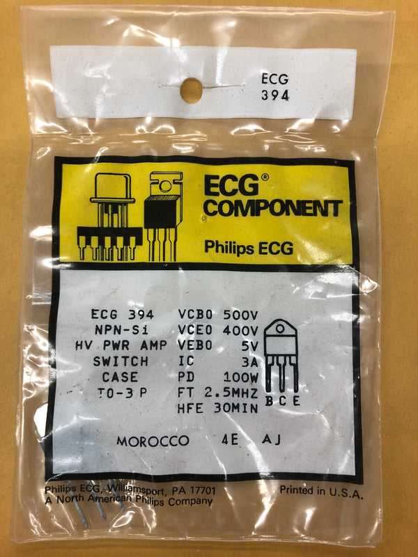 ECG394 T NPN SI HV PWR AMP