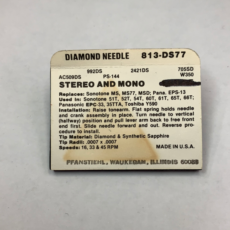 Pfanstiehl 813-DS77  Diamond Needle