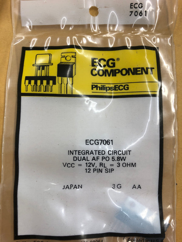 NTE/ECG 7061 INTEGRATED CIRCUIT