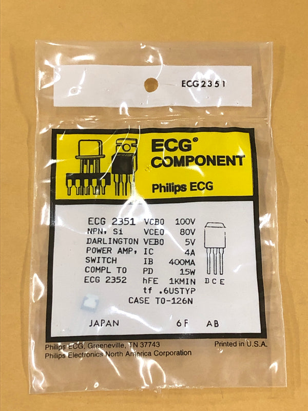 ECG2351 T NPN SI PWR AMP SWITCH