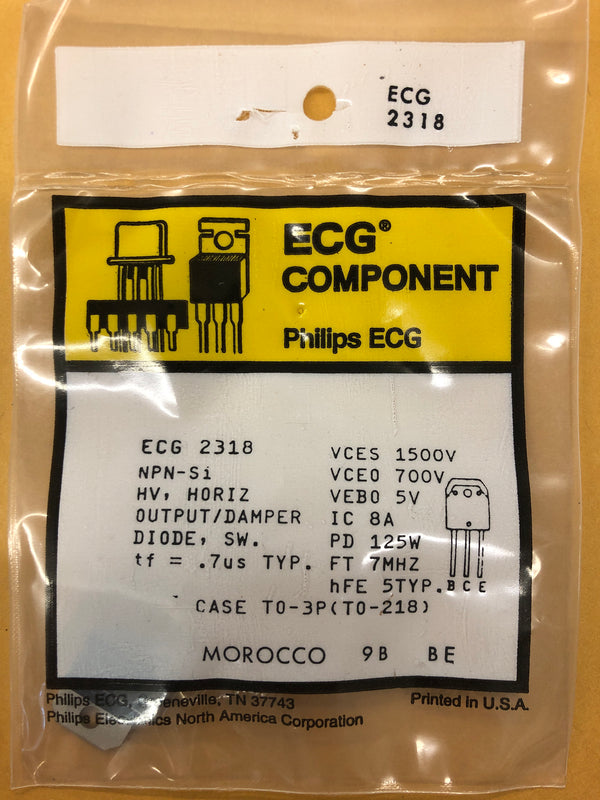 ECG2318 T NPN SI HIGH VOLT SWITCH