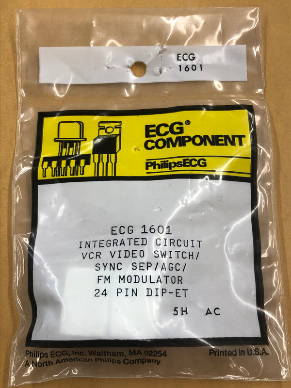 ECG1601 IC VCR Video Switch / Sync Separator / AGC / FM Modulator ~ (NTE1061)