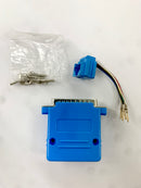 AD-25MT6-B2 DB25 Male to RJ11 6C 2Piece Hood BLUE, 25pin Female D-Sub Adapter Kit