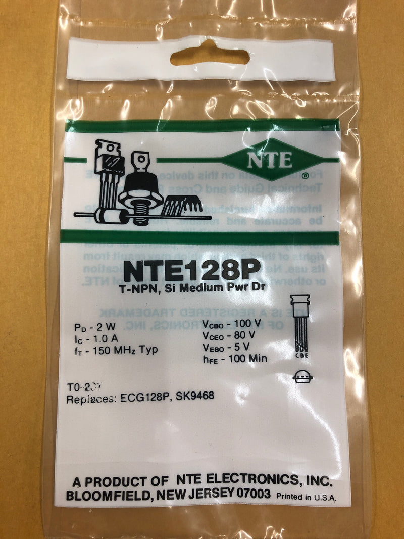 NTE128P T NPN SI MEDIUM PWR DR