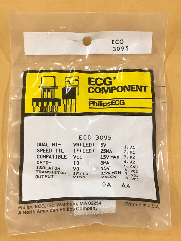 ECG3095 OPTOCOUPLER DUAL TRANS