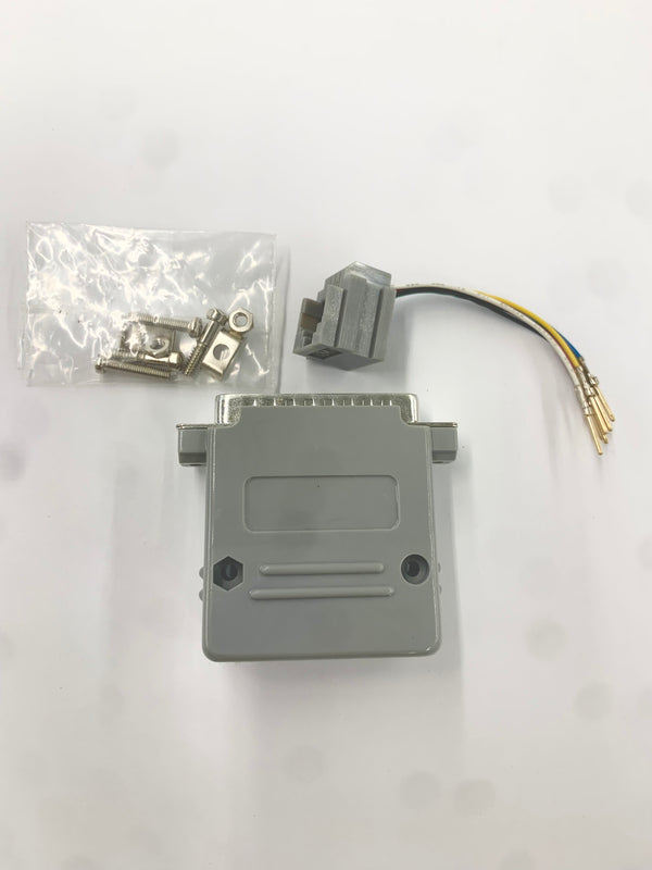 AD-25MT6-G2 DB25 Male to RJ11 6C 2Piece Hood GREY, 25pin Female D-Sub Adapter Kit