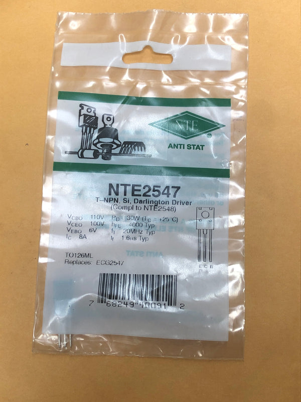 NTE2547 T PNP SI DARL MTR RELAY