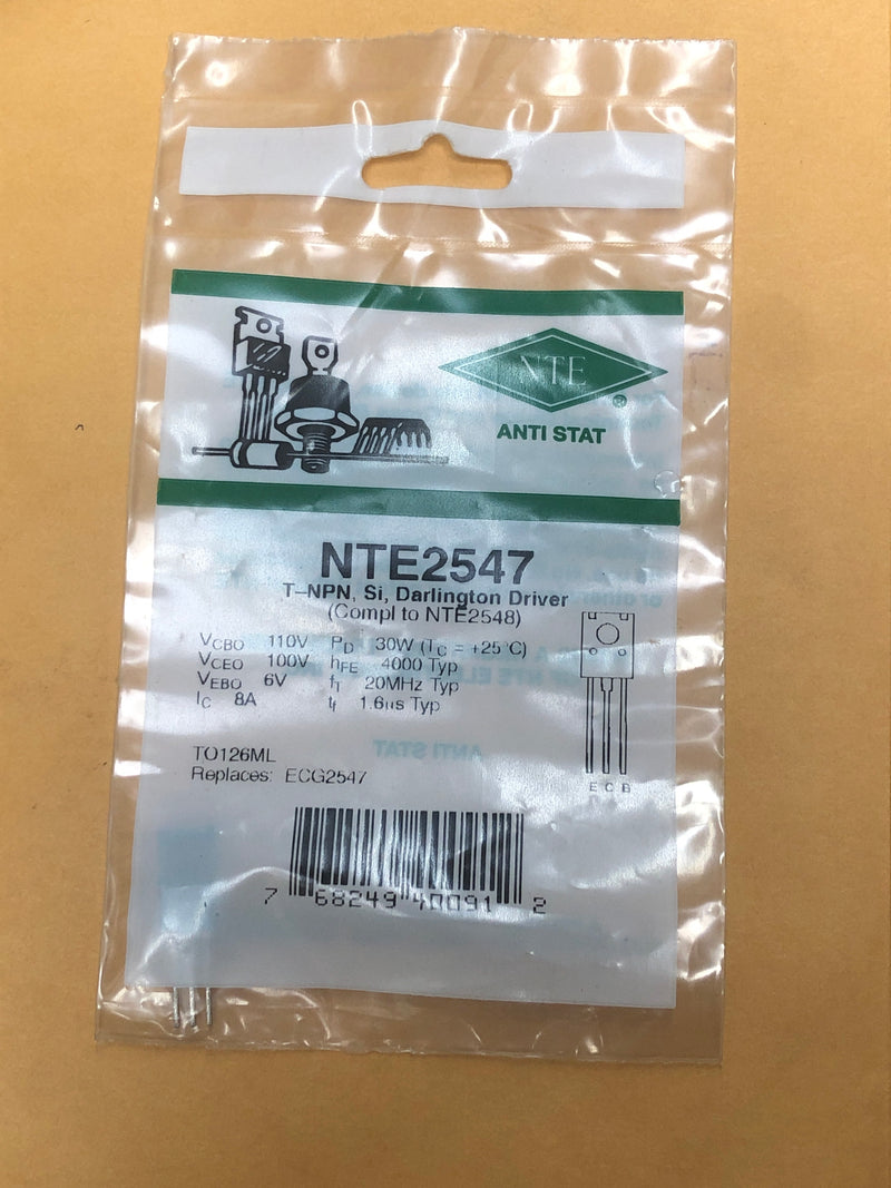 NTE2547 T PNP SI DARL MTR RELAY