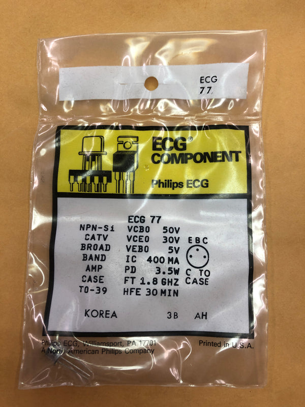 ECG77 NPN-Si Transistor 50V 400MA TO-39