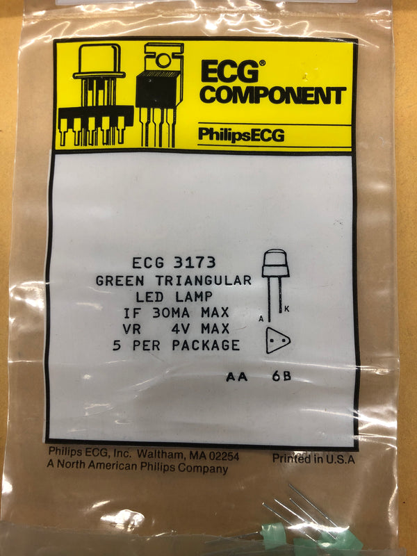 ECG3173 GREEN TRIANGULAR LED LAMP