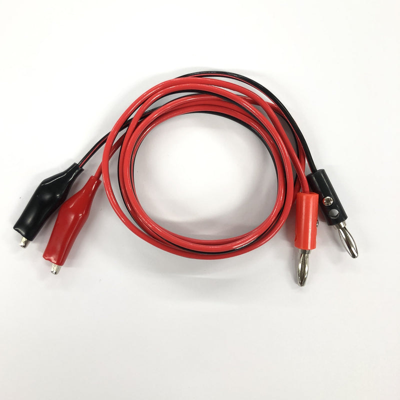 MVBP-AC Banana Plug to Alligator Clip Red & Black Cables 3ft (1 meter)