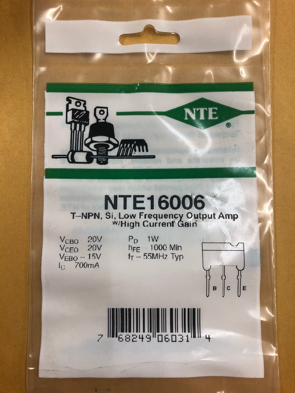 NTE16006 T NPN SI LOW FREQUENCY