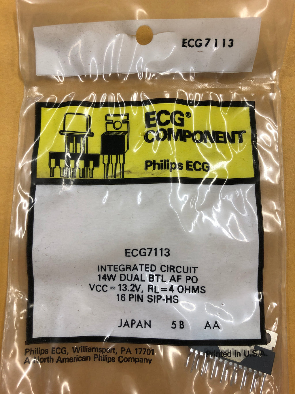 NTE/ECG 7113 INTEGRATED CIRCUIT – MarVac Electronics
