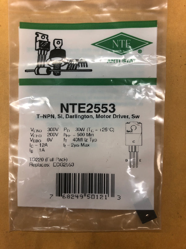 NTE2553 T NPN SI DARL HV SWITCH