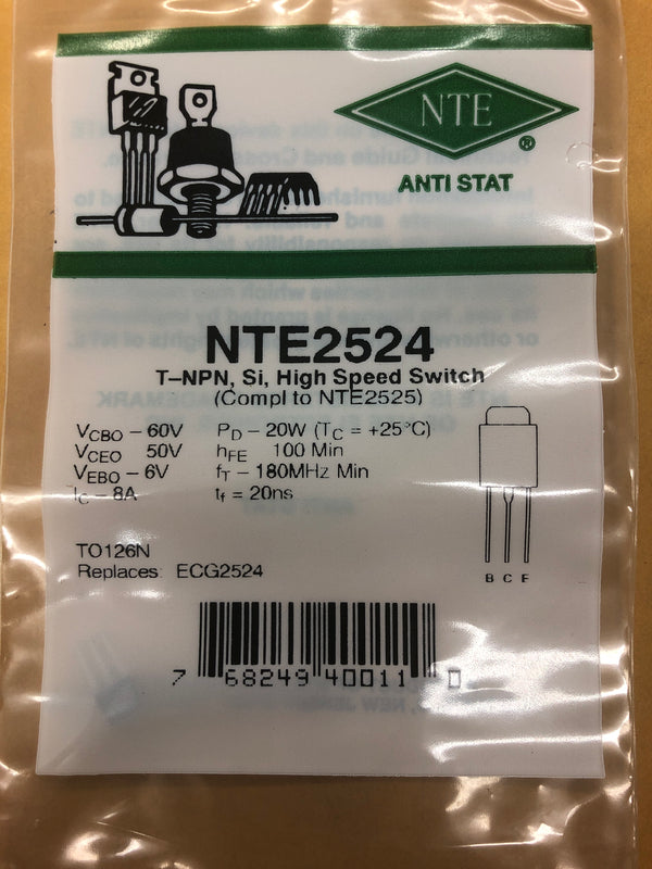 NTE2524 T NPN SI HI CURRENT SW