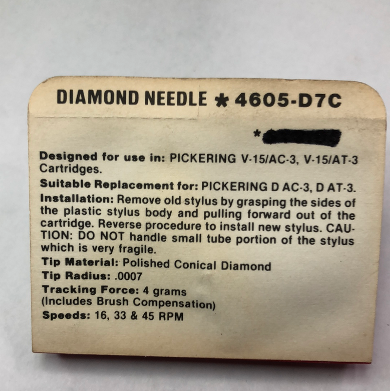 Pfanstiehl 4605-D7C Diamond Needle