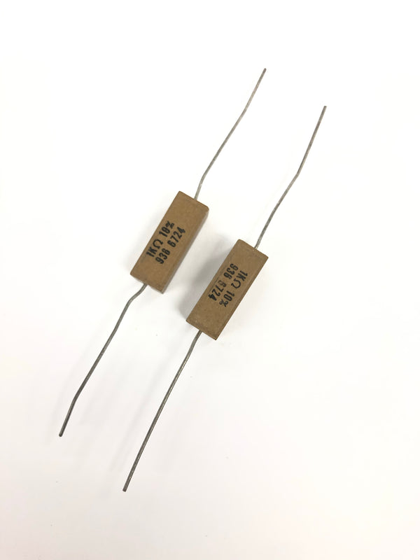 Lot of 2, 1K Ohm 5 Watt Wirewound Ceramic Power Resistors 5W (5W210)