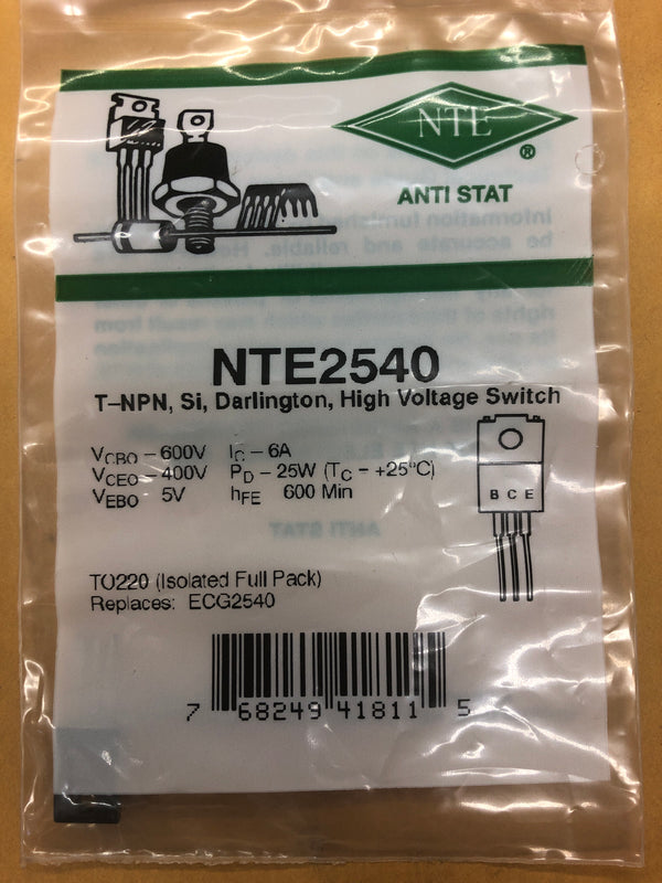 NTE2540 T NPN SI DARLINGTON