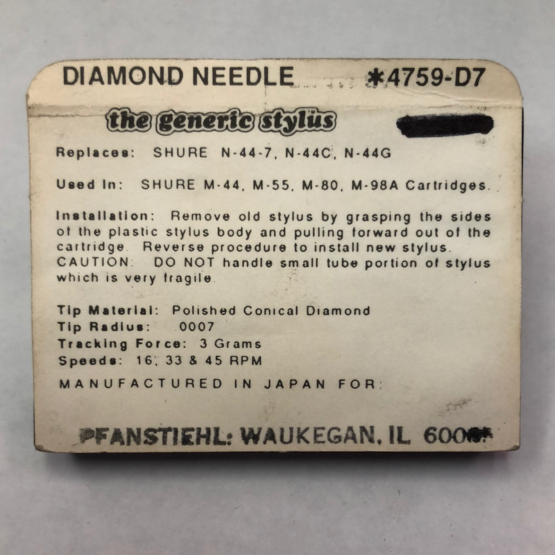 Pfanstiehl 4759-D7 Diamond Needle