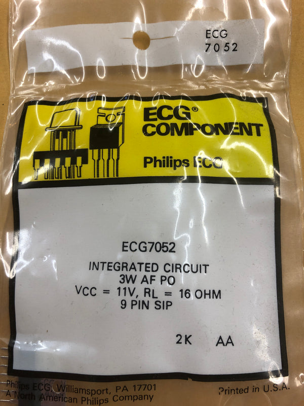 ECG7052 INTEGRATED CIRCUIT (NTE7052)